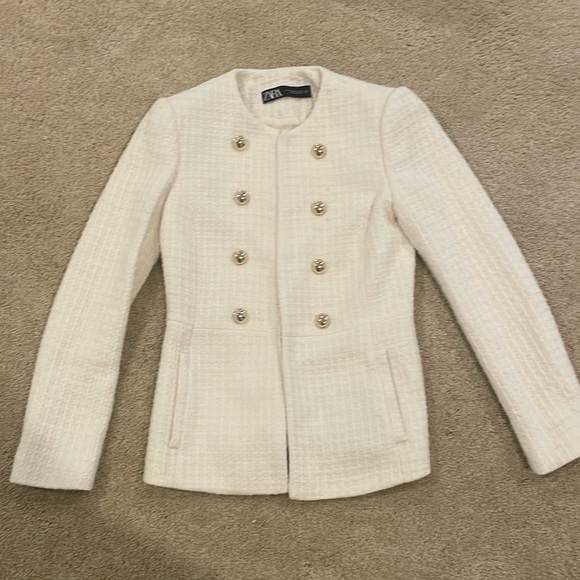 Zara ivory jacket size xs - Picture 1 of 3